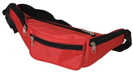 Festival polyester heuptasje documentenhouder rood 29 x 10 x 6 cm - Heuptassen