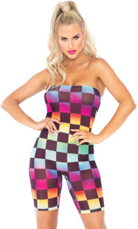 Festival Romper Regenboog Schaak Multikleur - Print