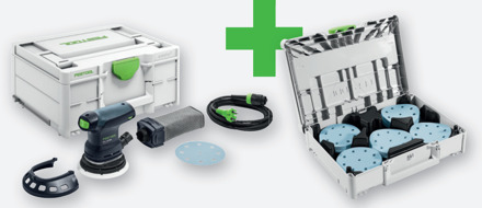 Festool ETS 125 REQ GR SYS P Excenterschuurmachine | Met gevulde GRANAT schuurpapier Systainer 3 - 578202