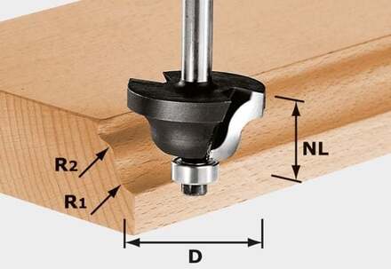 Festool HW S8 D38,1/R6,35/R6,35 Dubbele radialenfrees HW 491030