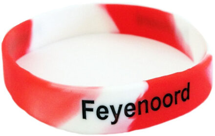 Feye Armbandje feyenoord rubber rood/wit