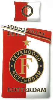 Feye Dekbed feyenoord rood/wit: 140x200/