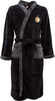 Feyenoord badjas volwassenen zwart, maat S/M