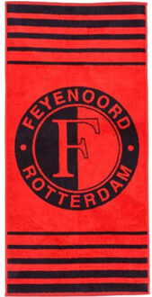 Feyenoord badlaken 70 x 140 cm rood/zwart