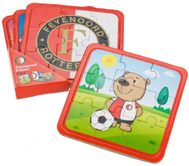 Feyenoord Beertje puzzel, 4x 9 stukjes