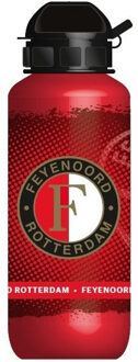 Feyenoord Bidon logo 400 ml 15 cm aluminium rood