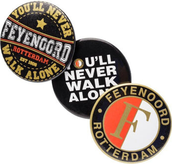 Feyenoord buttons, 3 stuks