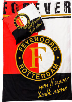 Feyenoord Forever dekbedovertrek 2015/16 rood/wit, 140 x 200 cm