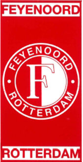 Feyenoord handdoek rood/wit, 50 x 100 cm