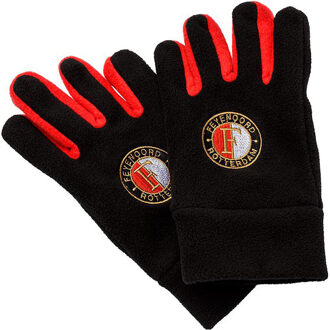 Feyenoord Handschoenen Feyenoord junior zwart/rood maat S/M