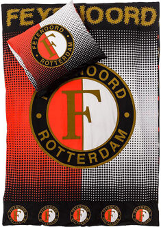 Feyenoord Logo's - Dekbedovertrek - Eenpersoons - 140 x 200 cm - Rood