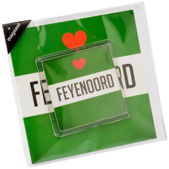 Feyenoord magneet kaart groen-wit-groen tekst 2015
