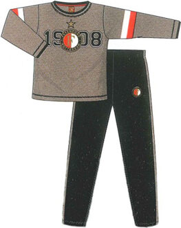 Feyenoord pyjama logo 1908 W-14 kids grijs, maat 116