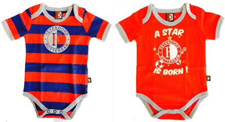 Feyenoord Rompertjes 2-pack blauw/rood maat 86