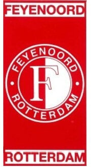 Feyenoord rood/wit badlaken 70 x 140 cm