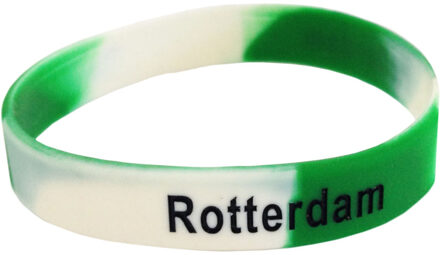 Feyenoord rubberen armbandje rotterdam groen/wit
