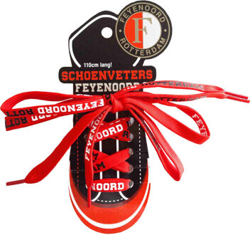 Feyenoord schoenveters 14-15 rood/wit