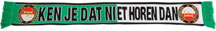 Feyenoord sjaal "ken je dat niet horen dan" groen/wit