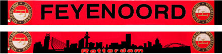 Feyenoord sjaal rood skyline: zwart
