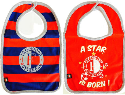 Feyenoord Slabbetjes 2-pack blauw/rood