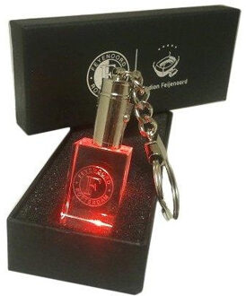 Feyenoord sleutelhanger kristal red light logo