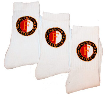 Feyenoord Sokken Wit 3-pack maat 35/38