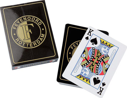 Feyenoord speelkaarten zwart/goud 2016