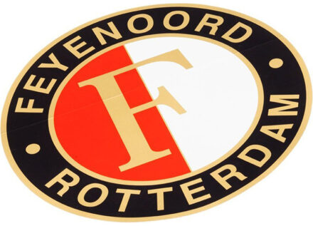 Feyenoord sticker gouden logo middel, 10 cm