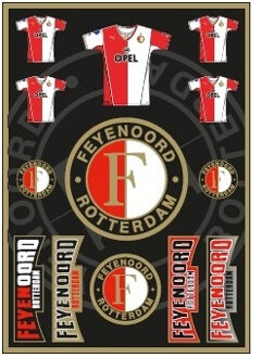 Feyenoord stickervel zwart