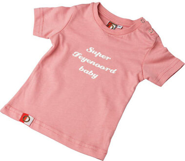 Feyenoord t-shirt super baby roze, maat 50/56