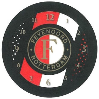 Feyenoord wandklok logo streep 2015/16