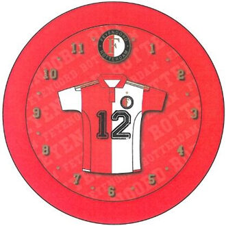 Feyenoord wandklok rood shirt