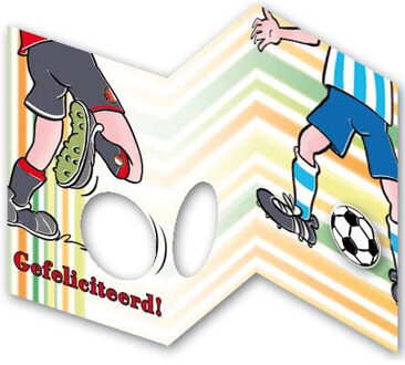 Feyenoord wenskaart 3-slag "Gefeliciteerd!"