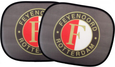 Feyenoord zonneschermen auto zwart, 2 stuks