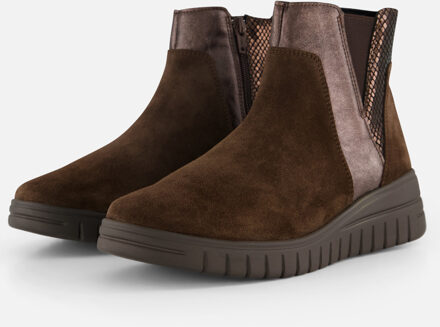 Feyn Enkellaarsjes bruin Suede - 36,37,38,39,40,41,42,43