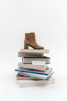 Feyn Enkellaarsjes taupe Suede - 37,38