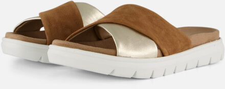 Feyn Slippers cognac Leer - 36,37,38,39,41,42