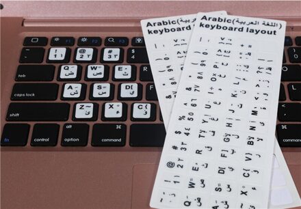 Fffas Zwart Wit Weerstaan Film Plakken Beschermen Arabisch Toetsenbord Sticker Voor Pc Computer Mechanische Toetsenbord Notebook Laptop Ru