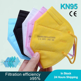 FFP2 CE Certified Mascarillas KN95 Mask Face 95% filtration Safety Respirator Facial Maske FFP2 Masks Nonwoven Mouth ffp2mask