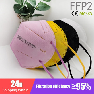 FFP2 Mascarillas Resuable CE KN95 Masks 5 Layer Dustproof Protection Breathable 95% Filtration Face Mask Adult FPP2 Masque
