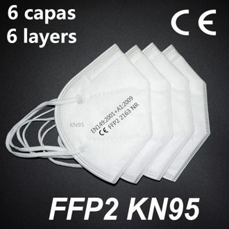 FFP2 Mask Protective KN95 Dust Face Mask Filter 6-Layer Mouth Masks Cover Reusable Dust Maske Breathable FFP2mask Fast shiping