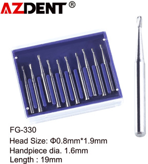 FG 330 10pcs /pack Dental Carbide Burs Pear-shaped Type High Speed Tungsten Steel burs