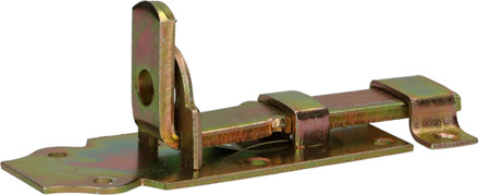 FG | Hangslotschuif vlak 55x2x140 ZnGeel | 10 st FG03360021405