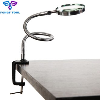 FGHGF 3.5X100mm Lens Loupe Vergrootglas Flexibele Hals Vergrootglas Bureau Tafel Klem Mappen Metalen Paard Repaire vergrootglas