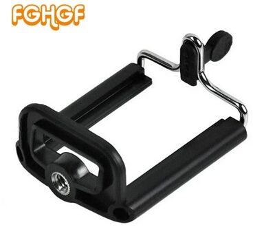 FGHGF Statief met universele 1/4 inch Moer Schroef Gat Zwarte Telefoon Houder Telefoon Clip Accessoires voor Telefoon Selfie Stok