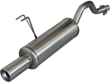 Fiat 100% RVS Sportuitlaat passend voor Fiat Punto (188) 1.2/1.2 Sporting 1999- 80mm