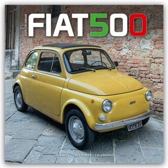 Fiat 500 Calendar 2025 Square Car Wall Calendar - 16 Month - Browntrout Wandkalender - Avonside Publishing Ltd.