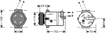 Fiat Airco Compressor 2.0 Td -99 3700K279