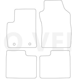 Fiat Automatten passend voor Fiat 500 2007-2012- 4-delig BL1180548