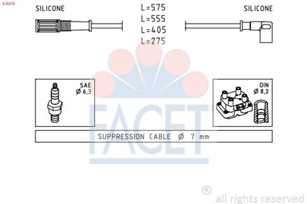 Fiat Bougiekabelset 48616